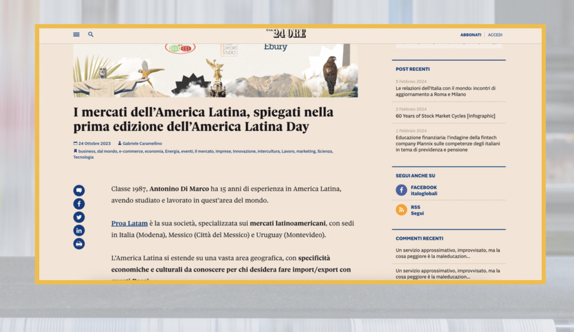 Sole24ore America Latina Day 2023